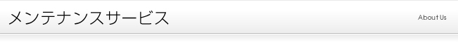 メンテナンスサービス