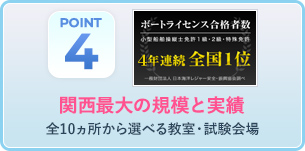 関西最大の規模と実績 全9カ所から選べる教室・試験会場