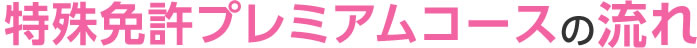 特殊免許プレミアムコースの流れ