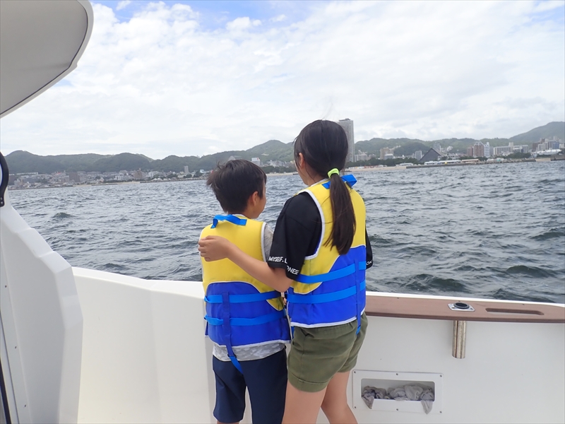 海から見る須磨海岸は絶景！