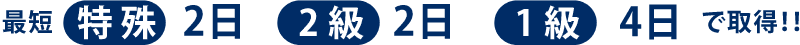 船舶免許2級…2日、船舶免許1級…3日、ジェット免許…1日 で最短取得!!